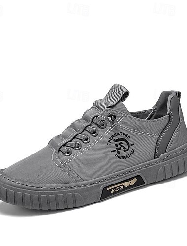  sneakers casual in tela verde da uomo: scarpe da passeggio stringate leggere da indossare tutti i giorni