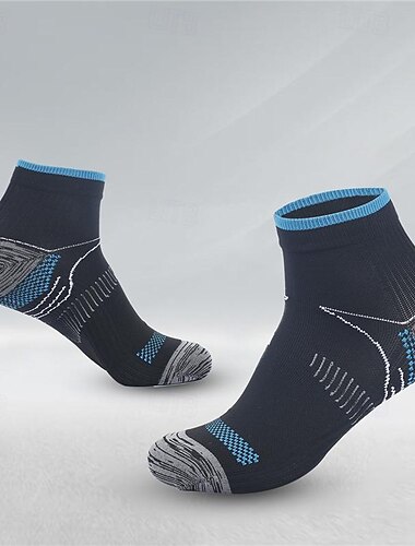  Calcetines de compresión Calcetines Deportivos Calcetines para correr 1 Par Bloque de Color Hombre Calcetines A prueba de resbalones Transpirable Reductor del Sudor Cómodo Entrenamiento de gimnasio