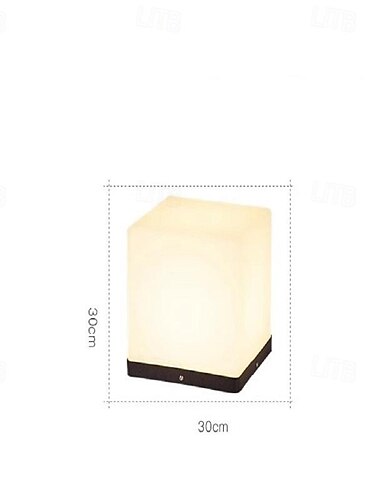  aplice de exterior cu led alb cald 20/25/30/40cm lumina stâlp de grădină pentru terasa lampă stâlp pătrat de exterior simplitate ip54 lămpi de stâlp de grădină impermeabile 3000k