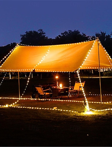  20m oprolbare led-slinger campinglamp met intrekbare led-lichtslingers feestelijke sfeer feesttent verlichting stroom