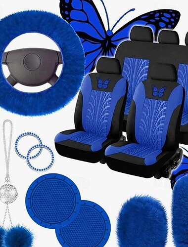  fyautoper 9 pièces housse de siège de voiture pour résistant à l'usure confortable facile à installer pour voiture