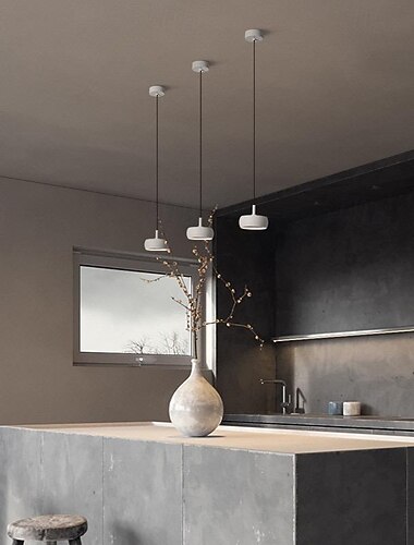  led pendellampe varm hvit 12cm 1-lys 10w kreativitet rund akryl lanterne hengelys mini lysekrone takbelysning for nattbord restaurant soverom kafé 110-240v