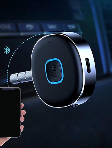  Aux-Bluetooth-Adapter, kabelloser Bluetooth 5.0-Adapter mit Mikrofon für die Freisprecheinrichtung im Auto, 3,5 mm