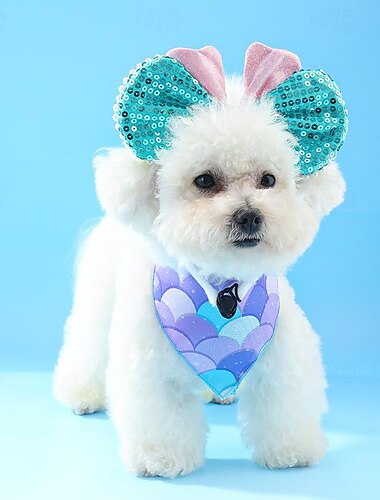  Hunde Katzen Halloweenkostüm Kostüme Meerjungfrau Kuschelig Einstellbar Halloween Party Outdoor Kleidungs-Outfits für Hundewelpen