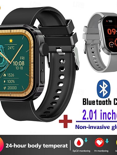  696 HWN18 Reloj inteligente 2.1 pulgada Pulsera inteligente Bluetooth Podómetro Recordatorio de Llamadas Seguimiento del Sueño Compatible con Android iOS Hombre Llamadas con Manos Libres Recordatorio