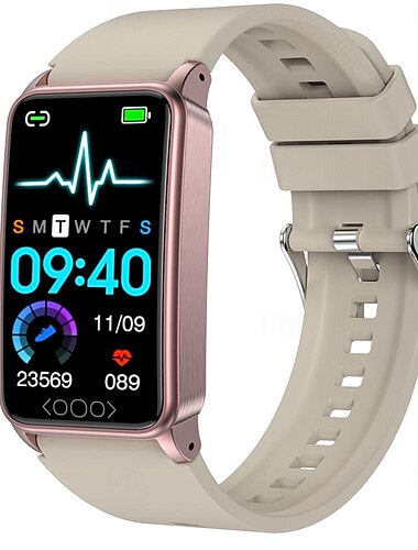  ny smartklokke 1,47 tommers smartklokke fitness løpeklokke bluetooth temperaturovervåking skritteller samtalepåminnelse kompatibel med smarttelefon kvinner menn vanntett mediekontrollmelding