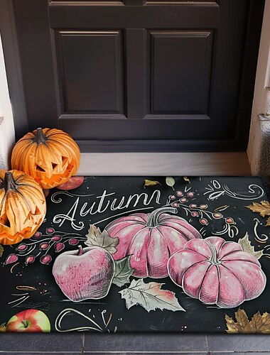 Halloween Dekorationen gruselige Kürbisse Fußmatte Küchenmatte Bodenmatte rutschfester Bereich Teppich Ölfester Teppich Indoor Outdoor Matte Schlafzimmer Dekor Badezimmermatte Eingangsteppich