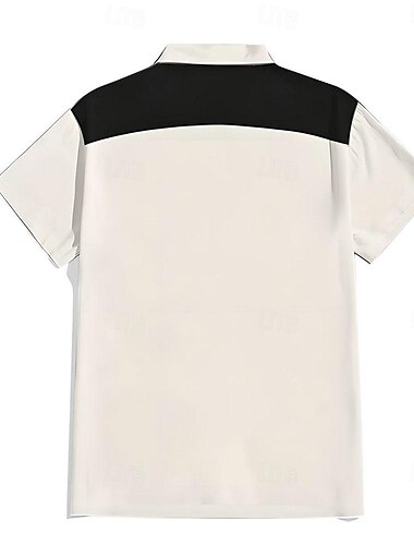  Vlk vesternový styl Pánské Košile Krátké rukávy Dovolená Denní nošení Léto Přehnutý Bílá 18,6 % Len 63,2 % Polyester 18,2 % Celulózové vlákno
