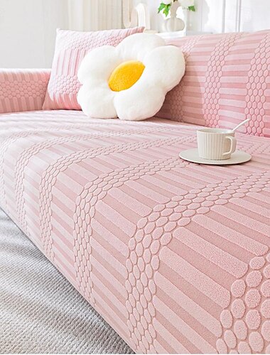  Elastischer Sofabezug aus Jacquard-Samt, All-Inclusive-Universalbezug, für alle vier Jahreszeiten, einteiliges, katzenkratzfestes Sofakissen, dehnbar und langlebig, einfach zu installieren und zu