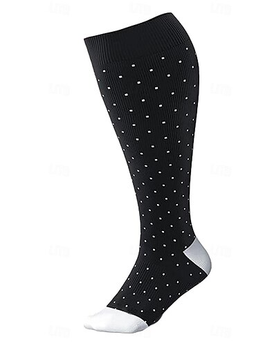  Kompressionsstrümpfe in Übergröße, Sportsocken, Laufsocken, 1 Paar, Farbblock-Schlauchsocken, atmungsaktiv, schweißableitend, bequem, für Fitnessstudio, Training, Laufen, Joggen, Skateboarding,