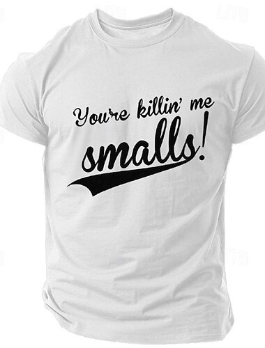  Camiseta Gráfica Masculina 'Você Está Me Matando Pequeno!' - Citação de Filme Clássico Camiseta Engraçada para Fãs de Beisebol de Manga Curta