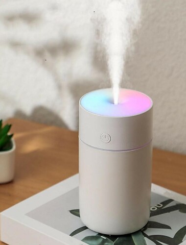  luftfuktare usb laddning färgglad nattlampa liten stationär sovrum tyst 230ml 1200mah