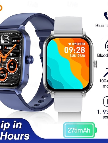  696 P85 Reloj inteligente 1.93 pulgada Pulsera inteligente Bluetooth Podómetro Recordatorio de Llamadas Seguimiento del Sueño Compatible con Android iOS Mujer Hombre Llamadas con Manos Libres