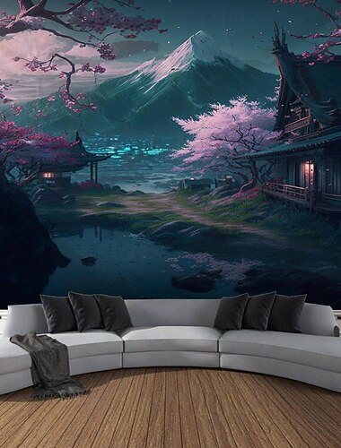  Natur Landschaft Himmel Leiter hängen Wandteppich Kunst große Wandteppich Wandbild Dekor Fotografie Hintergrund Decke Vorhang Haus Schlafzimmer Wohnzimmer Dekoration Wandtuch XXL Natur