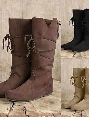  retro vintage middeleeuwse renaissance schoenen piraat ridder ritter heren dames unisex halloween evenement / feest maskerade schoenen mooie middeleeuwse laarzen