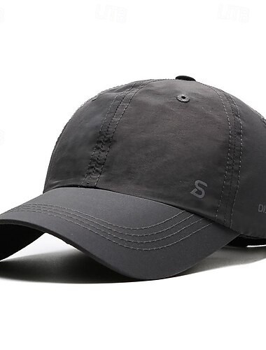  Hombre Gorra de Béisbol Sombrero para el sol Sombrero del camionero Negro Azul Marino Chinlon Moda Casual Calle Diario Letra Ajustable Filtro Solar Transpirable