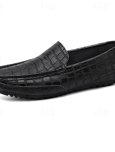  Bruine pennyloafers met krokodillenpatroon voor heren - leren instapschoenen voor casual en formele kleding