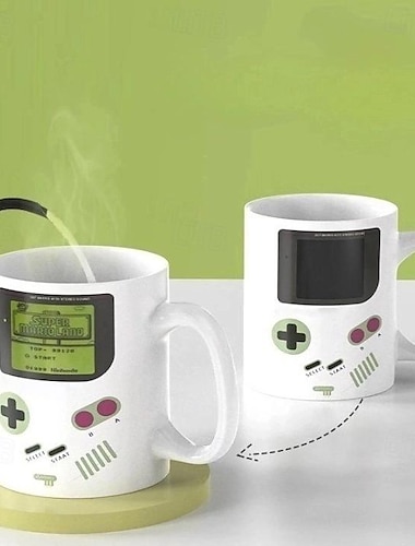  warmte veranderende koffiemok - cadeau voor gamers, nerds, mannen en retro 90s game-enthousiastelingen -401-500ml