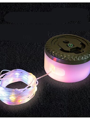  10 m LED-Lichterkette auf Rollen, Campinglichterkette, Weihnachtslichterkette für draußen, USB-Campinglampe, recycelbares LED-Atmosphärenlicht für die Dekoration von Gartenzelten
