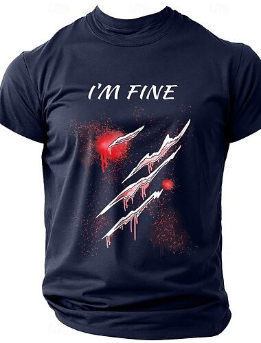  Herren Mit Buchstaben bedruckt T Shirt T-Shirt 100% Baumwolle Kurzarm Grafik Hemd Schwarz Weiß Dunkelblau Bequemes T-Shirt Straße Sport im Freien Modedesigner-Kleidung