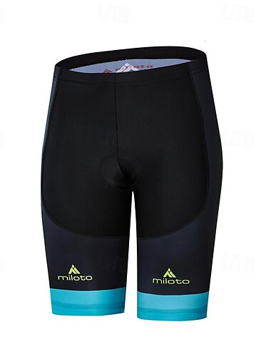  Miloto Damen Radlerhose Fahrradhose Fahrradshorts Radhose kurz mit polster Fahhrad Kurze Hose Gepolsterte Shorts / Gämse Slim Fit Sport Atmungsaktiv Schnelltrocknend Hochelastisch Komfortabel Schwarz