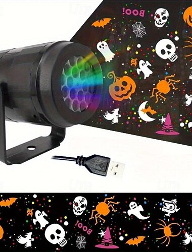  1 st halloween projectielicht pompoen schedel web spook spider halloween binnen en buiten sfeer decoratief licht