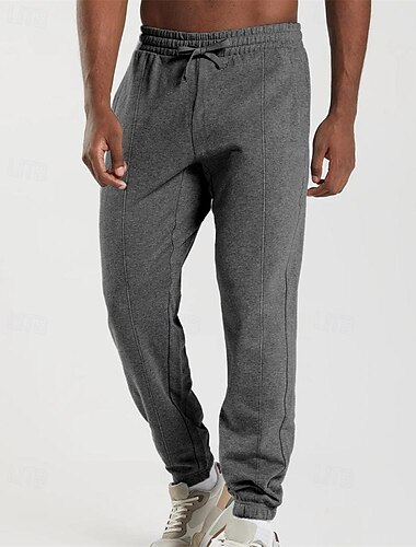  Per uomo Pantaloni della tuta Pareggiatore Pantaloni Tasche A cordoncino Vita elastica Liscio Comfort Sportivo Giornaliero Di tendenza Informale Nero Bianco Media elasticità