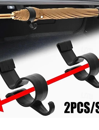  מחזיק מטריות לתא מטען לרכב וו פלסטי עמיד לאחסון קל  & מטריית ארגון  & מחזיק מגבות