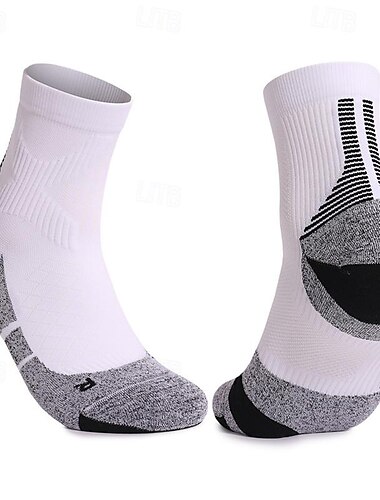  Sportsocken laufsocken Grip-Socken 1 Paar Farbblock Herren Socken Rutschfest Atmungsaktiv Schweißableitend Komfortabel Fitnesstraining Basketball Laufen Joggen Radsport Sport Farbblock Modisch