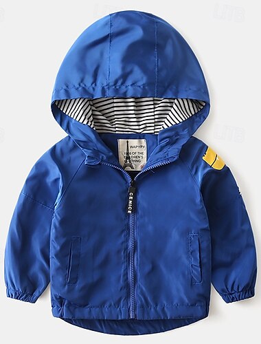  Jungen 3D Cartoon Mantel Oberbekleidung Langarm Herbst Winter Mode Basic Kleine Kinder (4-7 Jahre) 4-7 Jahre Mit Kapuze Outdoor Lässig Täglich Normale Passform
