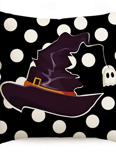  Halloween Kürbisgeist Dekorativer Kissenbezug 1 Stück Weicher quadratischer Kissenbezug für Schlafzimmer Wohnzimmer Sofa Couch Stuhl