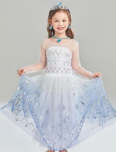  Frozen סיפור מעשייה נסיכות אלזה שמלת ילדה פרח תחפושת מסיבת נושא שמלות טול לוליטה מתוקה תחפושות משחק של דמויות מסרטים for בנות ילדים קרנבל מסיבה\אירוע ערב