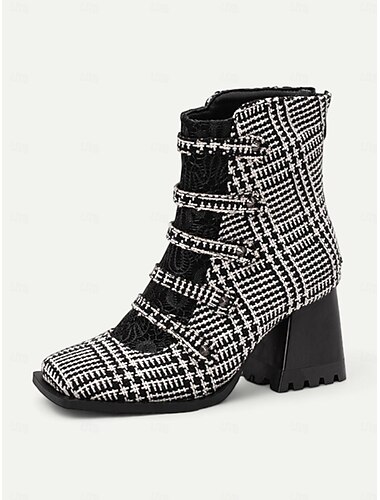  Burgunderfarbene Riemchenstiefel im Vintage-Stil mit dickem Absatz und Spitzendetail für Damen, ideal für Abendveranstaltungen und stilvolle Ausflüge