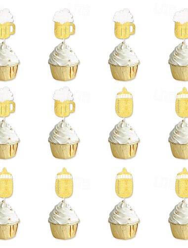  24 pièces décorations de gâteau pour l'oktoberfest décoration de gâteau du jour de la bière choix de gâteaux du festival bavarois pour fournitures de fête à thème de la bière décorations de fête de