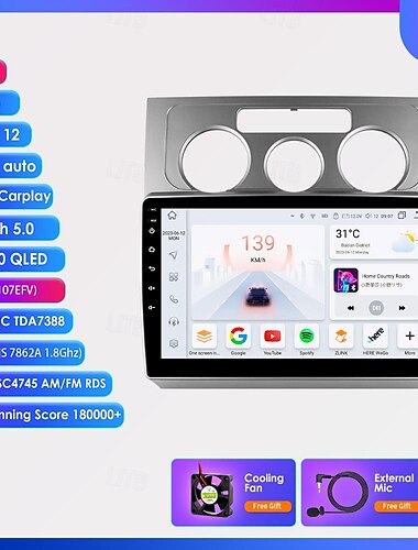  Автомагнитола для Volkswagen Touran 1 2003-2010, мультимедийный видеоплеер carplay