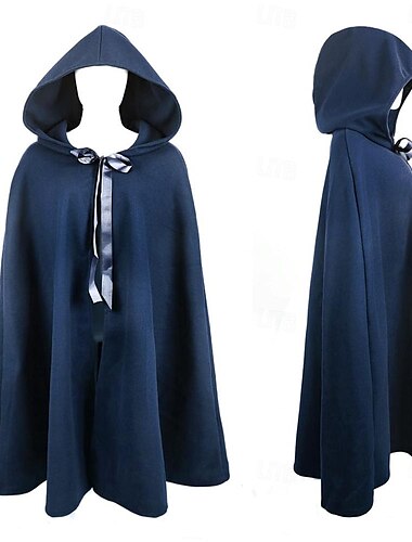 Retro Vintage Medieval Renascentista Capa Viking Ranger Elfo Tiro com arco Homens Mulheres Celta Viking Fantasia Baile de Máscaras Festa / Noite Adulto Capa