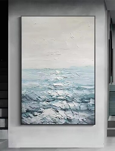  Peinture à l'huile faite à la main toile mur art décoration abstraite océan mer vague paysage pour la décoration intérieure roulé sans cadre peinture non étirée