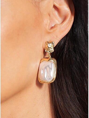 Pendientes colgantes de oro y conchas para mujer: joyería elegante y llamativa para eventos formales e informales
