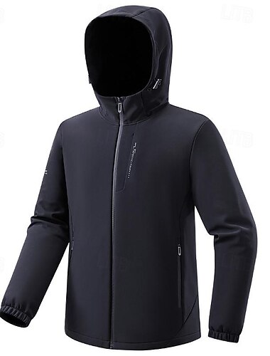  Herren Soft Shell Jacke Wanderjacke Draussen Windundurchlässig Wasserdicht Windbreaker-Jacke Reisen Schwarz Elfenbein Armeegrün Dunkelblau