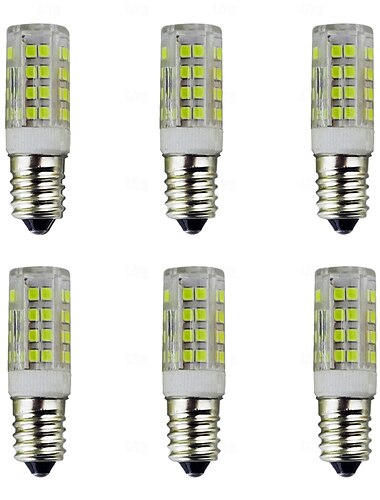  6 τεμ. e14 led φώτα καλαμποκιού 240 lumens 5w 51 χάντρες led smd 2835 ζεστό λευκό λευκό 220 v 110 v