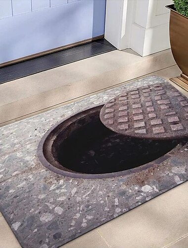  Kopfsteinpflaster Wellcover Fußmatte Küchenmatte Bodenmatte rutschfester Flächenteppich Ölbeständiger Teppich Indoor Outdoor Matte Schlafzimmerdekor Badezimmermatte Eingangsteppich