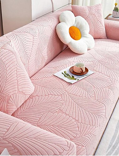  Elastischer Sofabezug aus Jacquard-Samt – universelle All-Inclusive-Passform – universell für alle vier Jahreszeiten – bequemes einteiliges Design – Sofakissen gegen Katzenkratzen