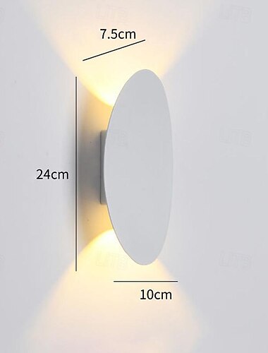  Led außen wand lichter 2-farbe lichtquelle einfache runde vintage ip65 wasserdicht 6w balkon nacht wand lampe moderne dekoration 85-265v