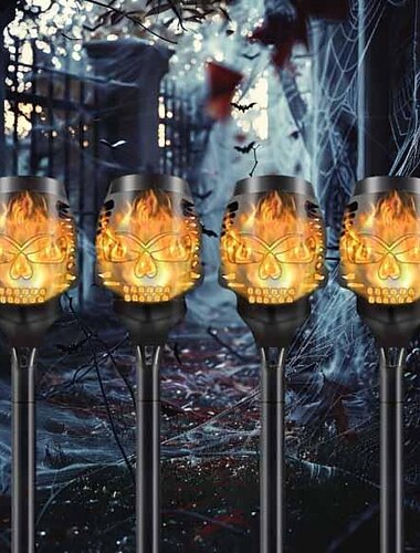  4шт Дорожные огни и фонари Солнечная батарея Водонепроницаемый Тёплый белый Синий Фиолетовый 1.2 V 4 Светодиодные бусины
