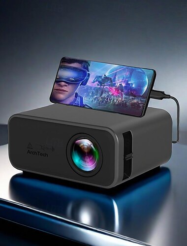  archtech yt500 led mini projector 320x240 pixels ondersteunt 1080p usb audio draagbare home media vid home theater video beamer vs yg300