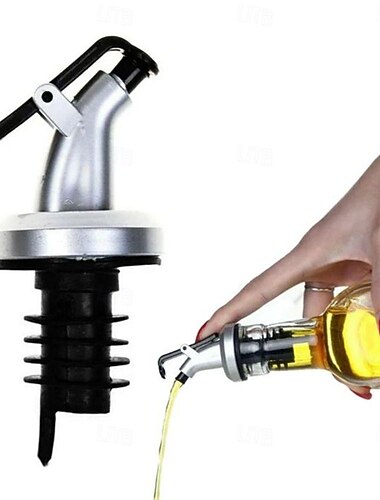  Kitchen Gadgets Seasoning Pourer Spout Set - Leak-Proof Olive Oil Bottle Dispenser with 5 High-Quality Rubber Pour Spouts, Airway Tube, and Funnel for Smooth Pouring, BPA-Free Food Grade Material