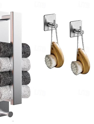  Handtuchhalter für gerollte Handtücher, Handtuchhalter für Badezimmer, an der Wand montierter Badezimmer-Organizer aus Metall, Badetuchhalter an der Wand für moderne, kleine