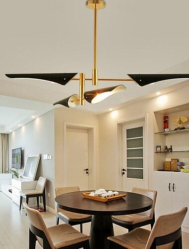  Kronleuchter 4/6/8 Köpfe Cluster-Design Einzeldesign Pendelleuchte Aluminium Künstlerischer Stil Moderner Stil Industriell Lackierte Oberflächen Schwarz Naturinspiriert Modern 110-120 V 220-240 V