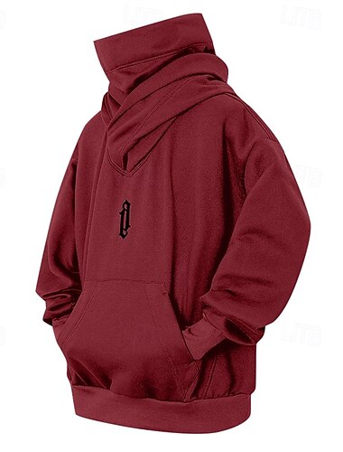  Homens Moletom Adamascado Vinho Marron Cinza Claro Com Capuz Tecido Bolsos Desportos e Ar livre Diário Feriado Roupa de rua Básico Casual Primavera & Outono Roupa Moletons Moletons