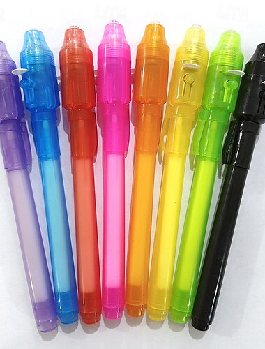  子供用 UV ライト付き目に見えないインクペン 10 個入り 魔法のスパイペン 秘密のメッセージ 誕生日パーティー 大晦日パーティー ハロウィン バレンタインデー 子供用 クリスマス グッズ バッグ おもちゃ